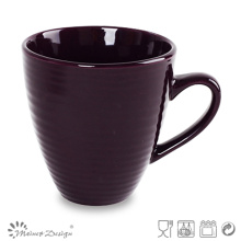 Tasse de café en céramique noire de tourbillon
